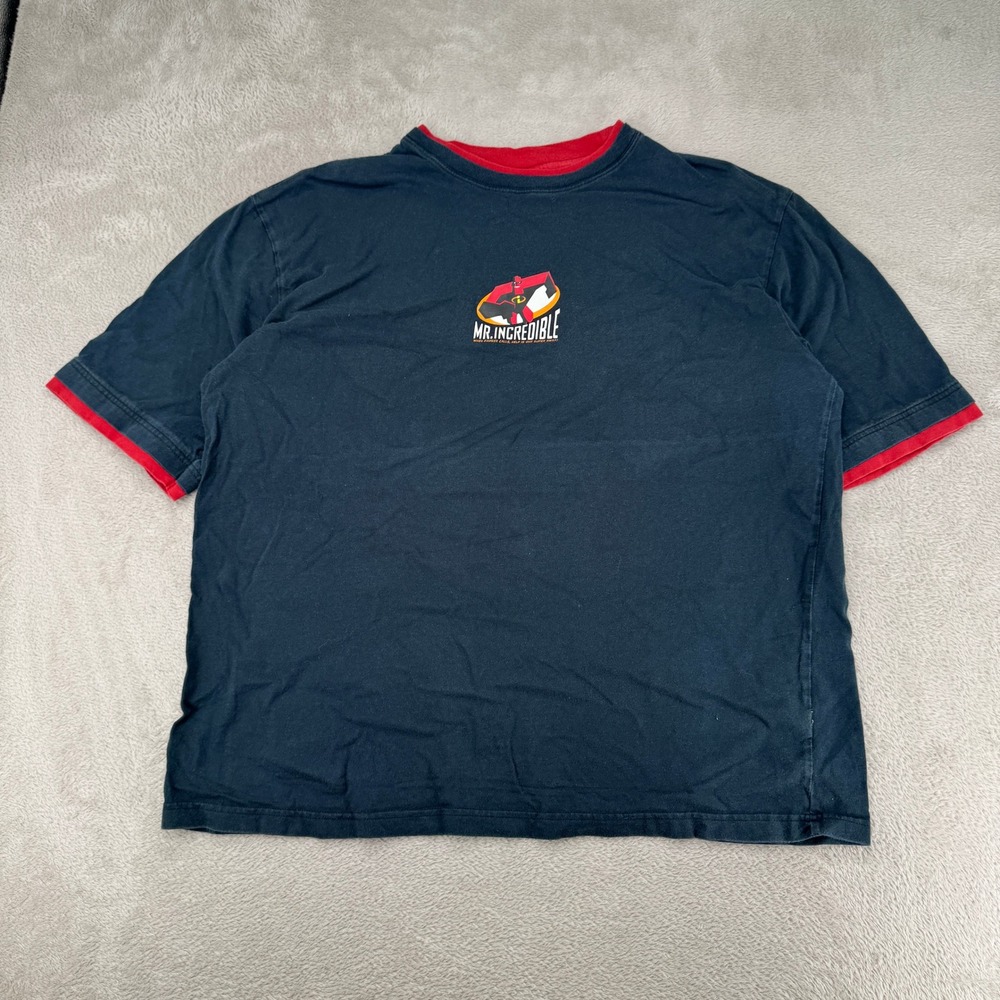 Vintage 2004 Disney Mr Incredible Mens T Shirt XL Black Preowned